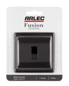 black nickel Arlec Fusion light switch packaging