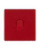 Arlec Rocker Cherry Red Light Switch front
