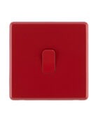 Arlec Rocker Cherry Red Light Switch front