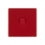 Arlec Rocker Cherry Red Light Switch front