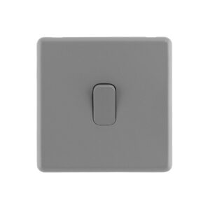 Stone Grey Arlec Fusion single switch front