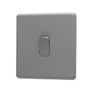 Stone Grey Arlec Fusion single switch angle