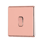 Rose G old Arlec Fusion single light switch angle