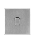 Stainless Steel Arlec Fusion single switch front