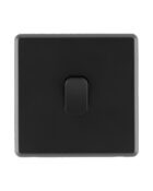 Jet Black Arlec Rocker intermediate Switch front