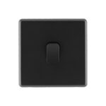 Jet Black Arlec Rocker intermediate Switch front