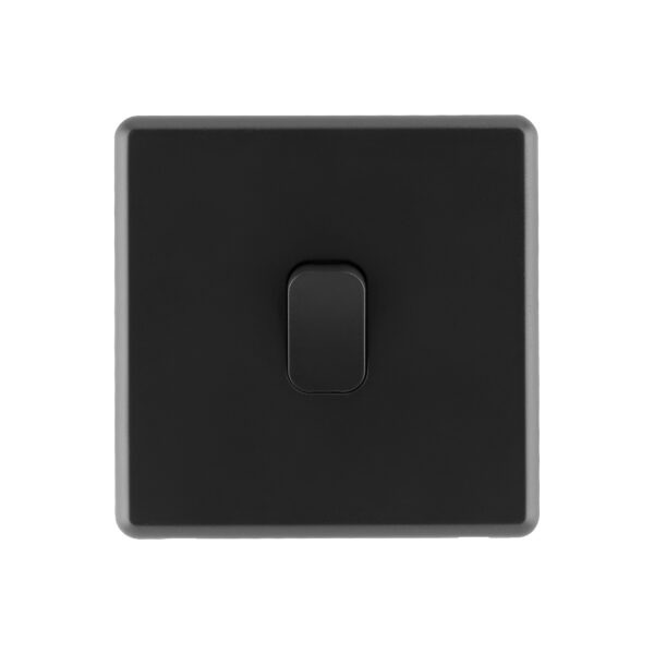 Jet Black Arlec Rocker intermediate Switch front