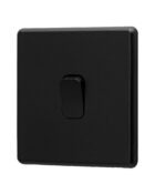 Jet Black Arlec Rocker intermediate Switch angle