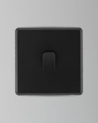 Jet Black Arlec Rocker light switch on wall