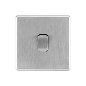 Stainless Steel Arlec Fusion intermediate switch front