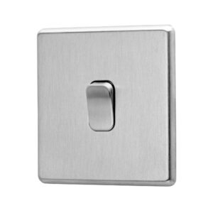 Stainless Steel Arlec Fusion intermediate switch angle