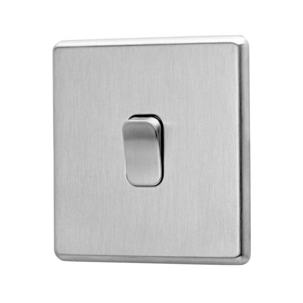 Stainless Steel Arlec Fusion intermediate switch angle