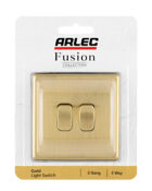 Gold Arlec Fusion double switch packaging