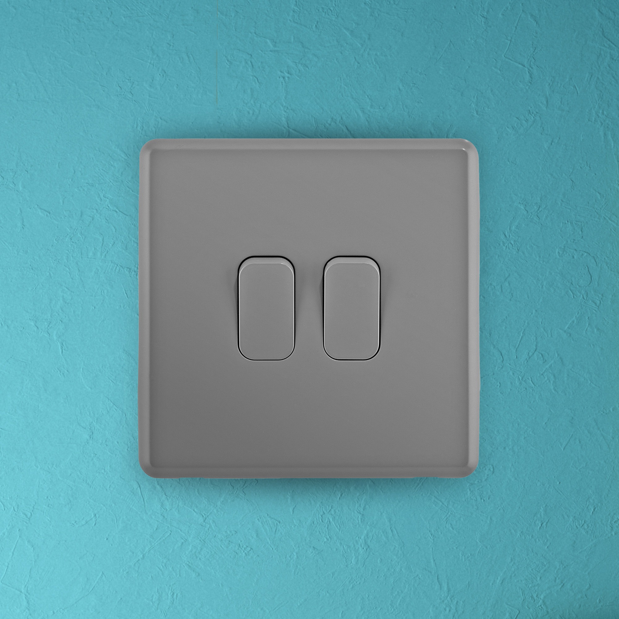 Arlec Rocker | Stone Grey | 10A 2Gang 2Way Light Switch - Arlec UK