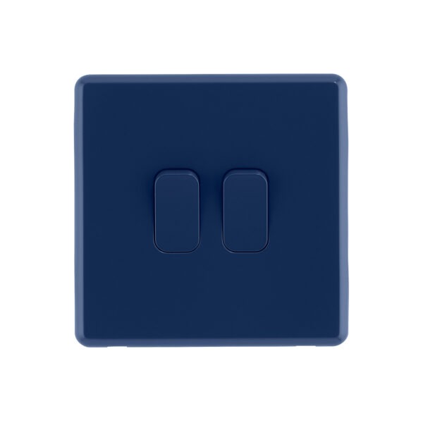 Galaxy Blue Rocker double switch front