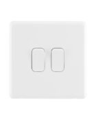 Ice White Arlec Rocker double switch front