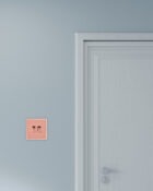 Rose Gold Arlec Fusion double light switch on wall