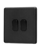 Charcoal Grey Arlec Rocker Light Switch angle view