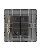 Stainless steel Arlec double switch back