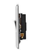 Polished chrome Arlec Fusion 4gang switch side