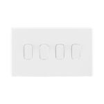 Ice White Arlec Rocker 4gang Light Switch front