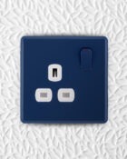 Galaxy Blue Rocker Single Socket on wall