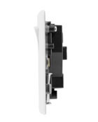 Ice White Arlec Rocker Single Plug Socket profile