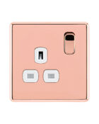 Arlec Fusion Rose Gold single socket on front