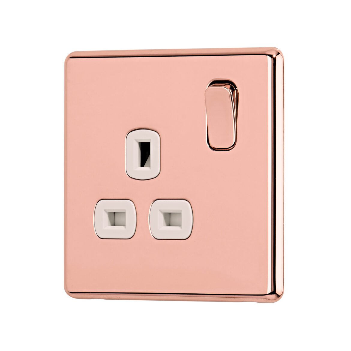 Arlec Fusion Rose Gold 13A 1Gang Plug Socket Arlec UK