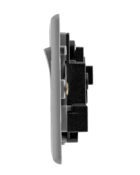Stone Grey Arlec Fusion double socket profile