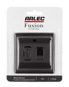 Black Nickel Arlec Fusion fused switched on packaging