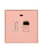 Rose Gold Arlec Fusion switched fused control unit front