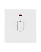 Ice White Arlec Rocker double pole swithc 20A front