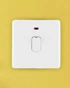 Ice White Arlec Rocker fdouble pole swithc 20A on wall