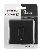 Jet Black Arlec Rocker 50A double pole Switch packaging