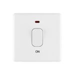 Ice White Arlec Rocker double pole swithc 50A front