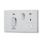 Polished Chrome Arlec Fusion cooker switch angle