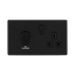 Jet Black Arlec Rocker cooker switch front