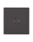 Black Nickel Arlec Fusion single dimmer switch front