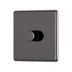 Black Nickel Arlec Fusion single dimmer switch angle