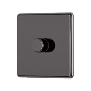 Black Nickel Arlec Fusion single dimmer switch angle