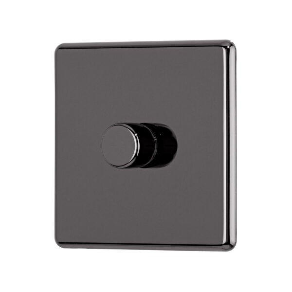 Black Nickel Arlec Fusion single dimmer switch angle