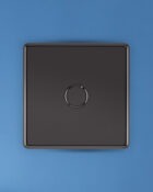 Black Nickel Arlec Fusion single dimmer switch on wall