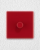 Arlec Fusion Cherry Red dimmer on wall