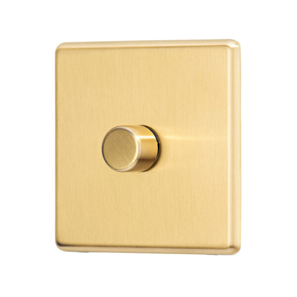 Gold Arlec Fusion single dimmer angle