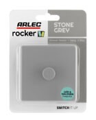 Stone Grey Arlec Fusion single dimmer switch packaging