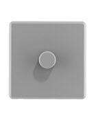 Stone Grey Arlec Fusion single dimmer switch front