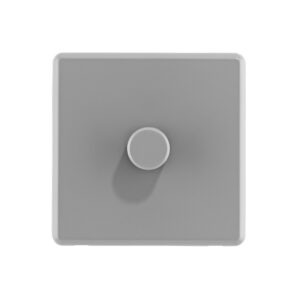 Stone Grey Arlec Fusion single dimmer switch front