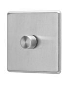 Stainless steel Arlec Fusion signle dimmer switch angle