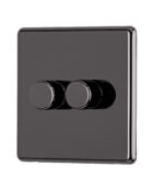 black nickel Arlec Fusion dimmer light switch angle